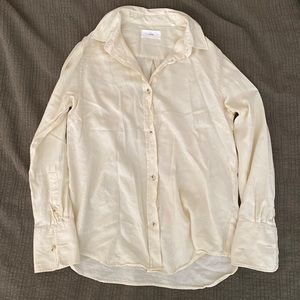 Kotn cream button down blouse